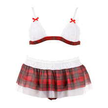 Lade das Bild in den Galerie-Viewer, Top und Minirock S-L mit String ouvert &quot;Manja&quot;
