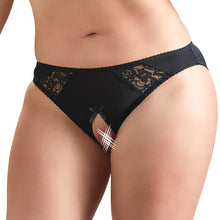 Lade das Bild in den Galerie-Viewer, Damen Slip ouvert L - 4XL mit Spitzen-Einsätzen "Nasmie"