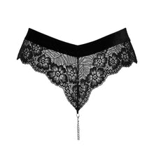 Lade das Bild in den Galerie-Viewer, Spitzen Panty S-XL mit Schritt-Kette und Samt-Bund &quot;Lillian&quot;
