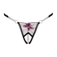 Lade das Bild in den Galerie-Viewer, Damen Rio String ouvert S-L mit Strass-Ketten und Perlen &quot;Blume&quot;
