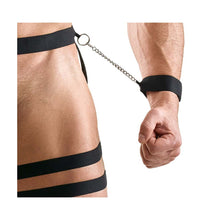 Lade das Bild in den Galerie-Viewer, Herren Harness Riemen Schwarz mit Handfesseln S-3XL