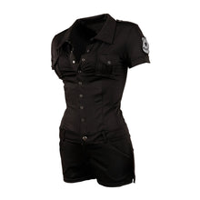 Lade das Bild in den Galerie-Viewer, Damen Polizei Kostüm S-XL schwarzer Overall &quot;Micha&quot;

