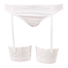 Lade das Bild in den Galerie-Viewer, Schulmädchen Kostüm M-XL Komplett Set mit Straps-Slip ouvert "Dagmar"
