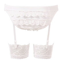 Lade das Bild in den Galerie-Viewer, Schulmädchen Kostüm M-XL Komplett Set mit Straps-Slip ouvert "Dagmar"