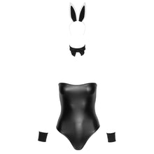 Lade das Bild in den Galerie-Viewer, 5-tlg. Bunny Kostüm Set S-XL Body mit abnehmbarem Puschel &quot;Nina&quot;
