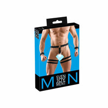 Lade das Bild in den Galerie-Viewer, Herren Harness Riemen Schwarz mit Handfesseln S-3XL