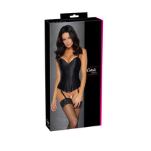 Lade das Bild in den Galerie-Viewer, Corsage S-XL feiner Matt-Satin - Träger + Strapse abnehmbar &quot;Estella&quot;
