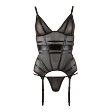 Lade das Bild in den Galerie-Viewer, Strapshemd Set M - XL Wetlook mit Netz &quot;Traci&quot;
