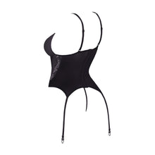 Lade das Bild in den Galerie-Viewer, Elegantes Strapshemd Set S-XL mit Spitzen-Einsätzen Rot "Alexandra"
