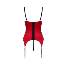Lade das Bild in den Galerie-Viewer, Strapshemd Set ouvert S-XL mit Strass, Satin und Spitze &quot;Kimia&quot;
