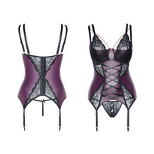 Lade das Bild in den Galerie-Viewer, Strapshemd Set ouvert XL - 3XL Spitzen-Cups abnehmbar &quot;Cornelia&quot;
