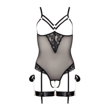 Lade das Bild in den Galerie-Viewer, Damen Body offen S-XL mit Soft-Hand-Fesseln &quot;Palma&quot;
