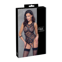 Lade das Bild in den Galerie-Viewer, Straps-Body aus Spitze S-XL Mattlook Harness mit Fesseln &quot;Malena&quot;

