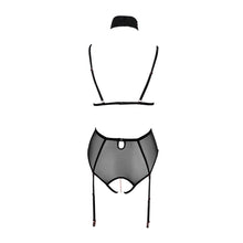 Lade das Bild in den Galerie-Viewer, Body ouvert S-XL mit abnehmbaren Strapsen und strassbesetzten Ketten &quot;Felicia&quot;
