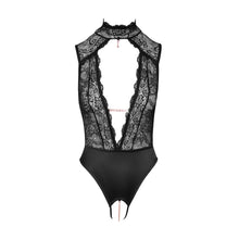 Lade das Bild in den Galerie-Viewer, Damen Body ouvert S-XL aus Spitze mit Strass-Accessoires &quot;Dilay&quot;
