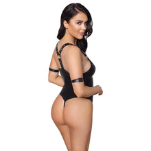 Lade das Bild in den Galerie-Viewer, Stringbody Bondage ouvert S-XL mit Fesseln und Deko-Ringen &quot;Freny&quot;
