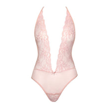 Lade das Bild in den Galerie-Viewer, Damen Body S-XL in zartrosa mit tiefem V-Ausschnitt &quot;Ketuta&quot;
