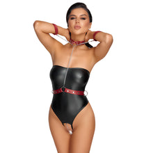 Lade das Bild in den Galerie-Viewer, Schulterfreier Stringbody ouvert S-XL abnehmbarer Harness &quot;Jana&quot;
