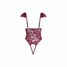 Lade das Bild in den Galerie-Viewer, Stringbody Damen Spitze - Bordeaux Rot S-XL "Maren"