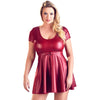 Damen Minikleid rot L - 4XL mit ausgestelltem Rock 