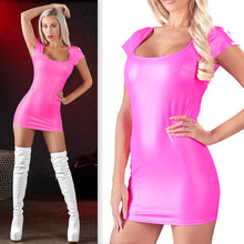 Lade das Bild in den Galerie-Viewer, Minikleid S-XL in Hot-Pink, tailliert &quot;Summer&quot;
