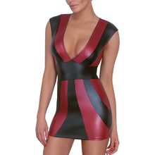 Lade das Bild in den Galerie-Viewer, Sexy Minikleid S-XL im 2-farbigen Matt-Look &quot;Valentina&quot;
