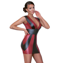 Lade das Bild in den Galerie-Viewer, Sexy Minikleid S-XL im 2-farbigen Matt-Look &quot;Valentina&quot;
