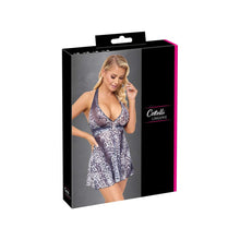 Lade das Bild in den Galerie-Viewer, Minikleid S-XL in Schlangen-Optik mit Neckholder &quot;Simea&quot;

