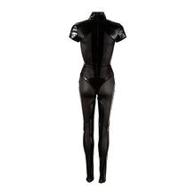 Lade das Bild in den Galerie-Viewer, Damen Wetlook Overall S - XL mit Zip über den Schritt "Doro"