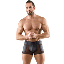 Lade das Bild in den Galerie-Viewer, Herren Pants Wetlook Schwarz mit Reißverschluss "Diego"