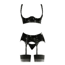Lade das Bild in den Galerie-Viewer, 3 tlg. Lack Hebe Set S - XL mit Nieten &quot;Alexis&quot;
