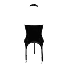 Lade das Bild in den Galerie-Viewer, Lack Neckholder Strapshemd Set S-XL mit großem Cut-out vorne &quot;Benita&quot;
