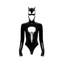 Lade das Bild in den Galerie-Viewer, Lack-Body mit Kopfmaske S-XL im Catwoman-Style
