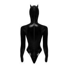 Lade das Bild in den Galerie-Viewer, Lack-Body mit Kopfmaske S-XL im Catwoman-Style
