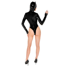 Lade das Bild in den Galerie-Viewer, Lack-Body mit Kopfmaske S-XL im Catwoman-Style
