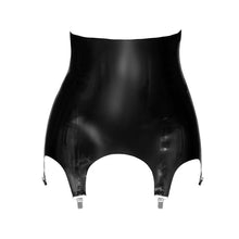 Lade das Bild in den Galerie-Viewer, Latex Strapsgürtel M - 2XL extra breit mit 4 Metall-Clips &quot;Shiva&quot;
