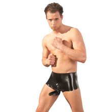 Lade das Bild in den Galerie-Viewer, Latex Pants S - XL mit Penishülle in schwarz oder transparent &quot;Vamp&quot;
