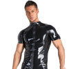 Latex Shirt M-2XL mit Front-Reißverschluss 