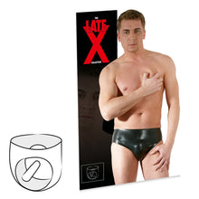 Lade das Bild in den Galerie-Viewer, Latex Herren Penisslip M-XL mit Analdildo &quot;Edamus&quot;
