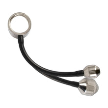 Lade das Bild in den Galerie-Viewer, Metall Penisring mit 2 Plug-Gewichten 840 gramm