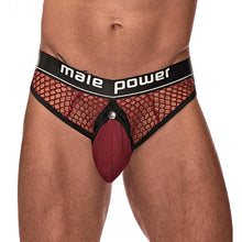 Lade das Bild in den Galerie-Viewer, Herren String S - XL burgund-rot mit Cock-Ring von Male Power
