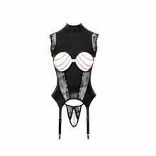 Lade das Bild in den Galerie-Viewer, Wetlook Strapshemd mit Ketten, S-XL "Clara"