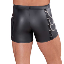 Lade das Bild in den Galerie-Viewer, Club-Shorts aus PU mit silbernen Details in 2XL
