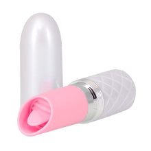Lade das Bild in den Galerie-Viewer, Luxus Lippenstift Mini-Vibrator mit flackernder Vibro-Zunge - 9,4 cm