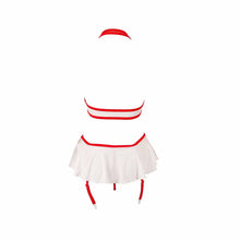 Lade das Bild in den Galerie-Viewer, Damen Krankenschwester Kostüm Mesh Weiß Rot, S-XL "Trixi"