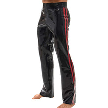 Lade das Bild in den Galerie-Viewer, Herren Latexhose Bootcut mit Seitenstreifen, M-XL "Evan"