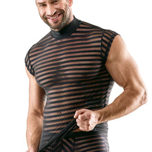 Lade das Bild in den Galerie-Viewer, Netzshirt Herren - Schwarz Transparent M-2XL "Nathan"