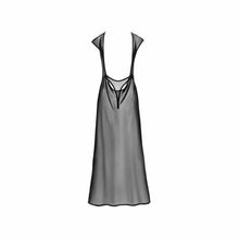Lade das Bild in den Galerie-Viewer, Schwarzes Damen Netzkleid in Größe XL mit tiefem Rückenausschnitt.