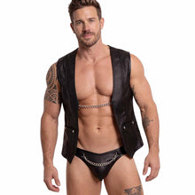 Lade das Bild in den Galerie-Viewer, Herren String Lederimitat mit Karabinerkette "Tom"