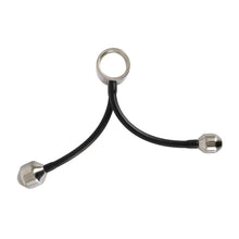 Lade das Bild in den Galerie-Viewer, Metall Penisring mit 2 Plug-Gewichten 840 gramm
